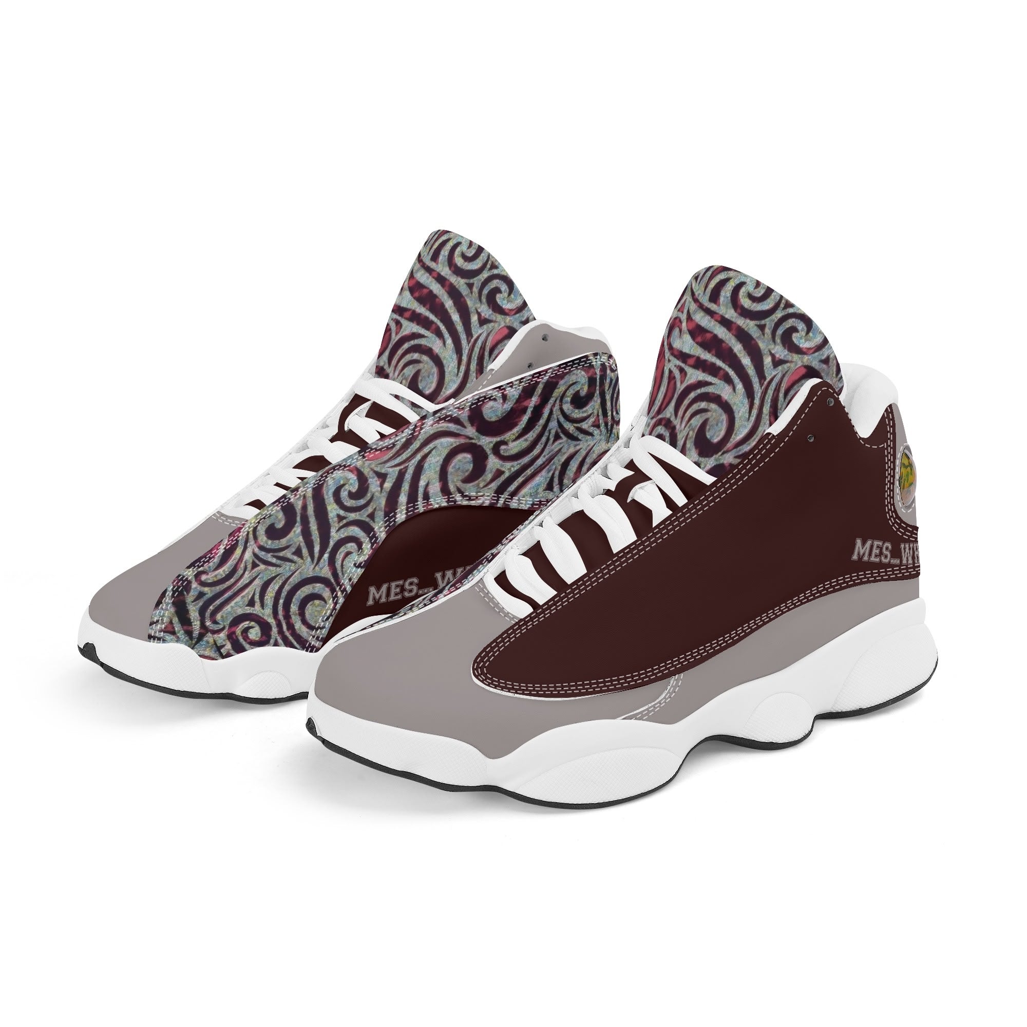 Men's Leather Printed Basketball Shoe