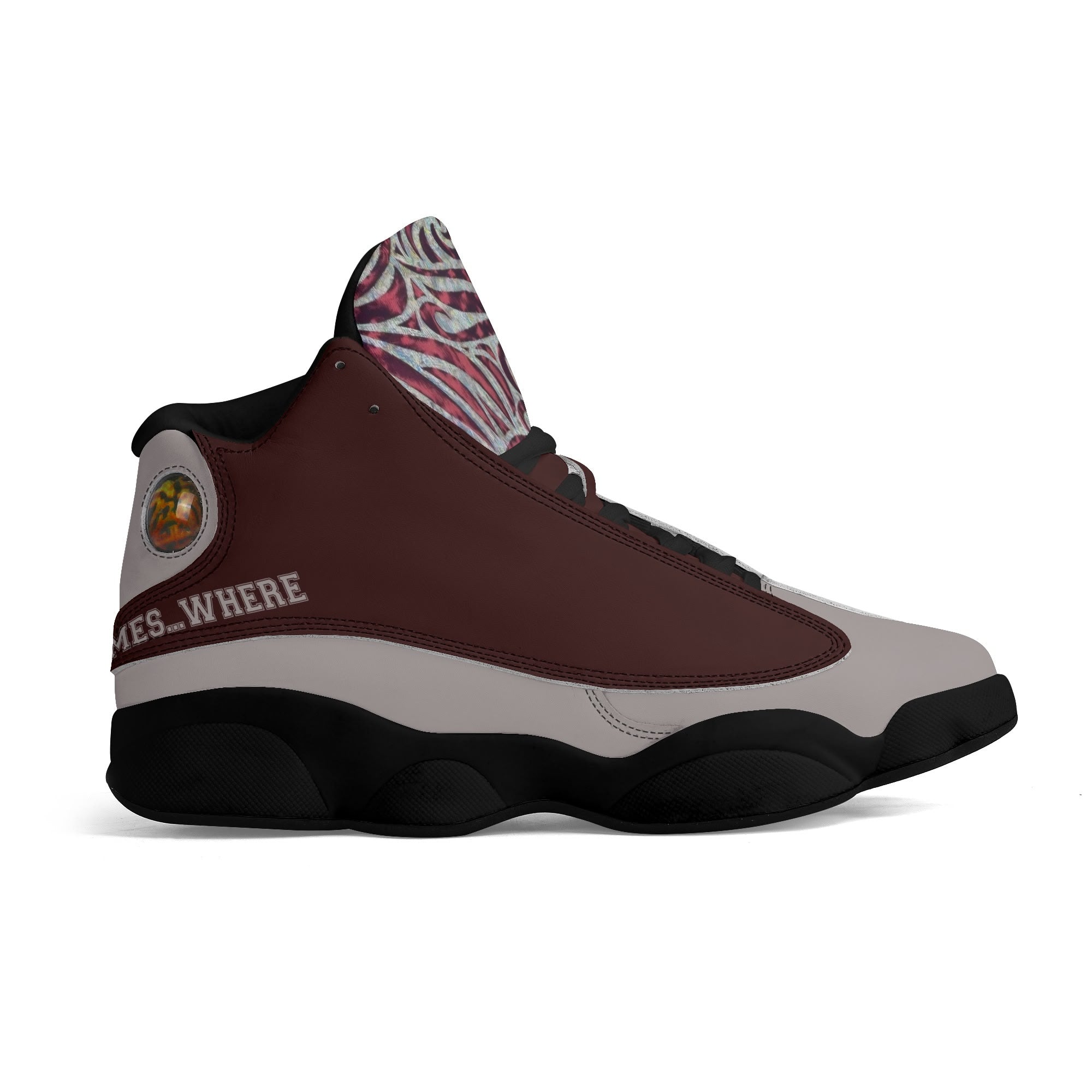Men's Leather Printed Basketball Shoe