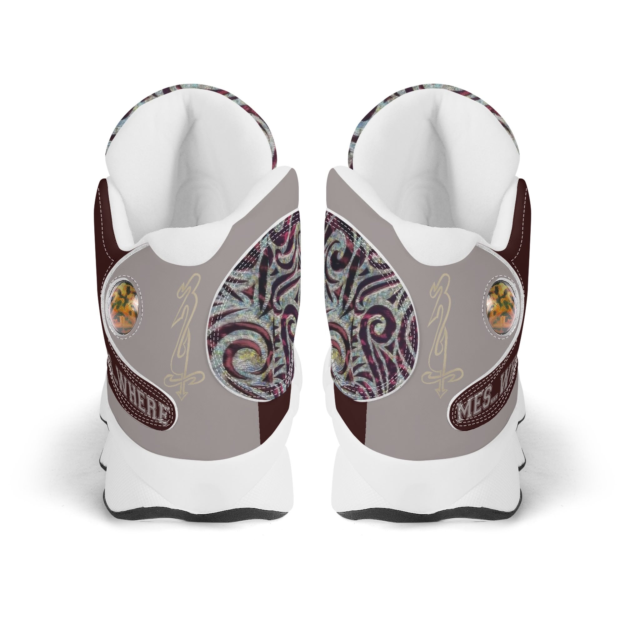 Men's Leather Printed Basketball Shoe