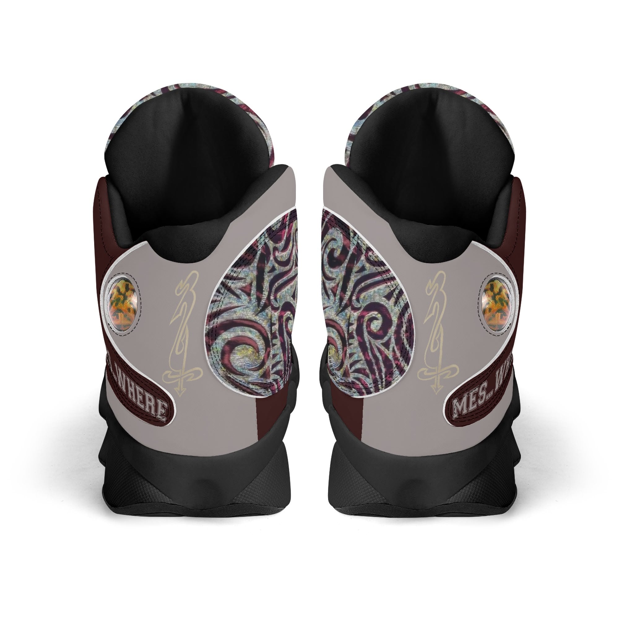 Men's Leather Printed Basketball Shoe