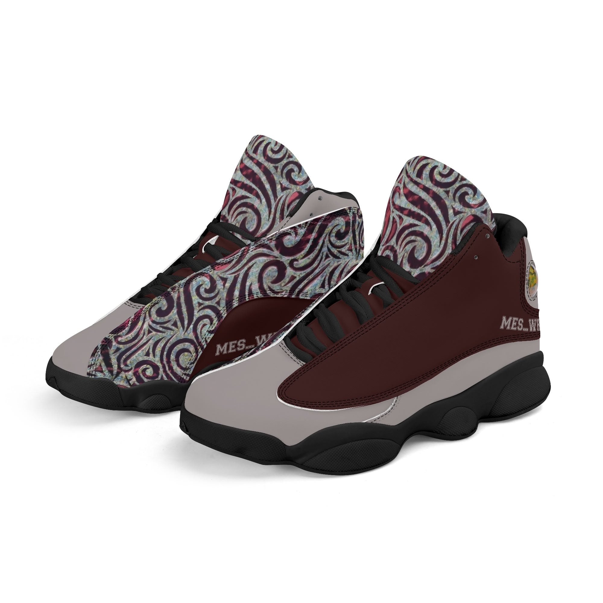 Men's Leather Printed Basketball Shoe
