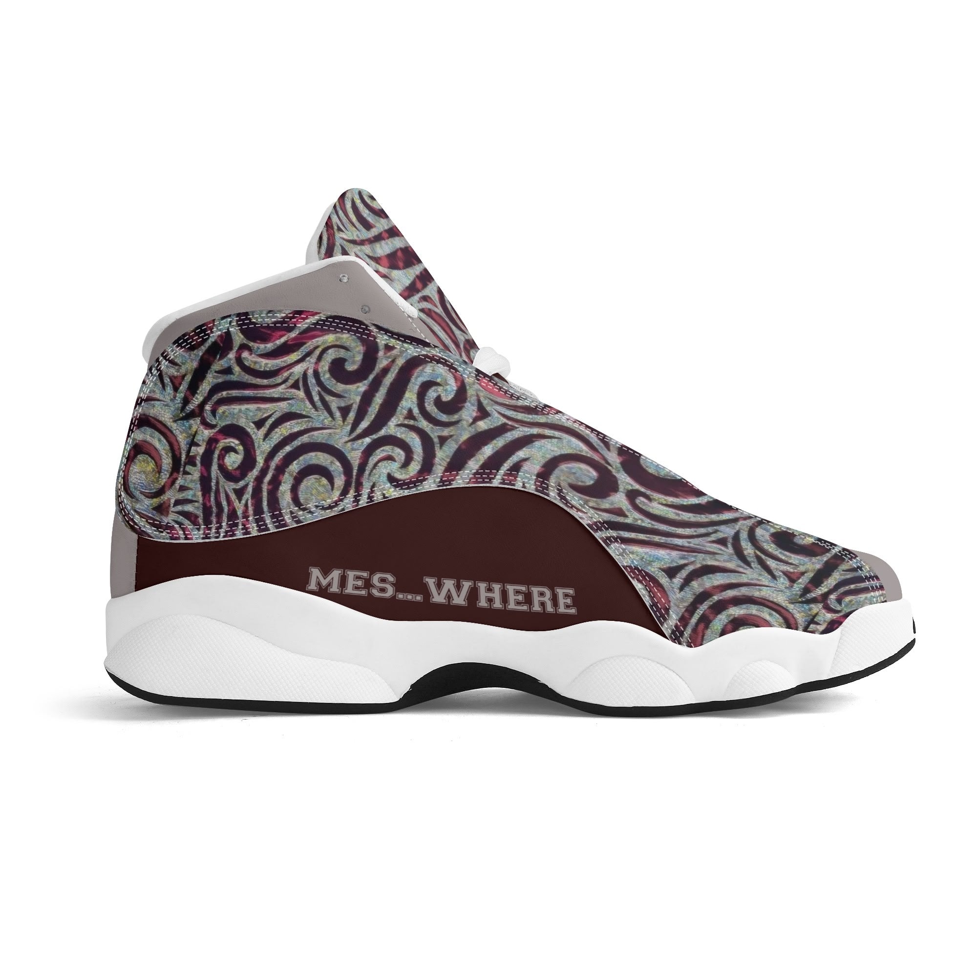 Men's Leather Printed Basketball Shoe