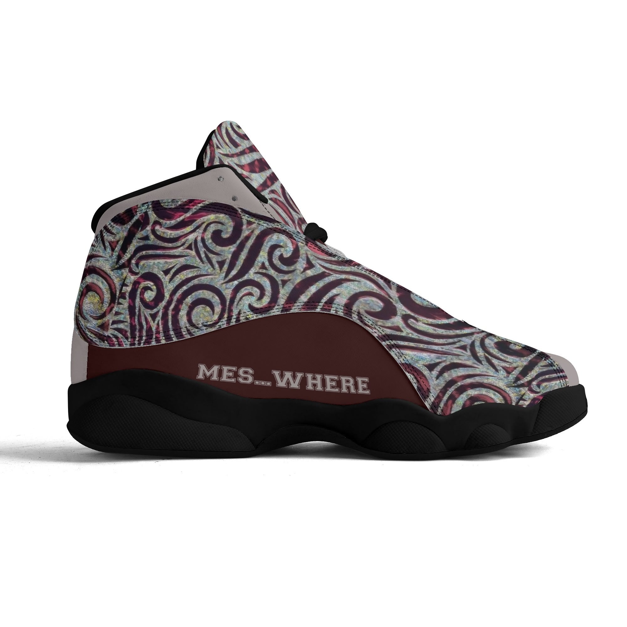Men's Leather Printed Basketball Shoe