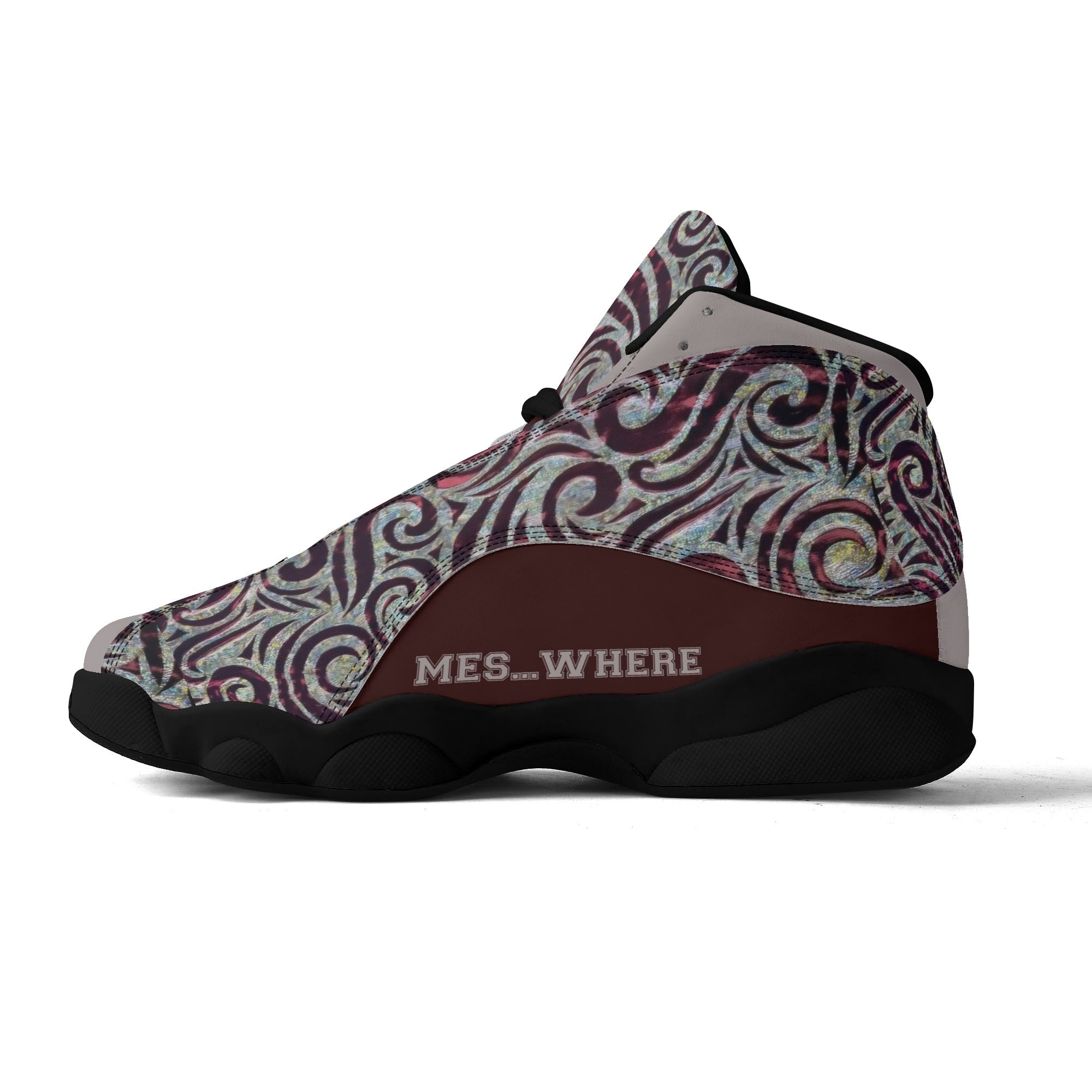 Men's Leather Printed Basketball Shoe