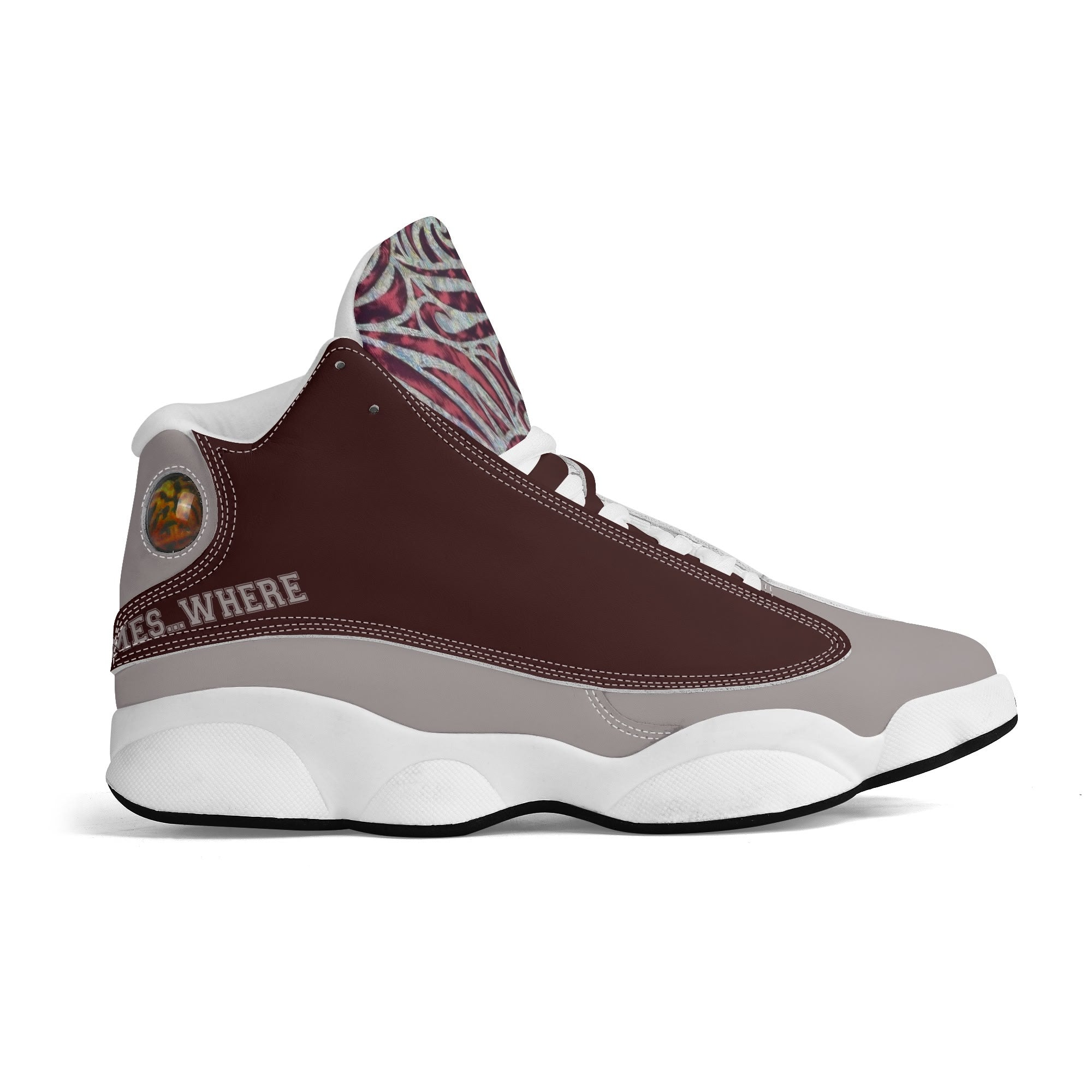 Men's Leather Printed Basketball Shoe