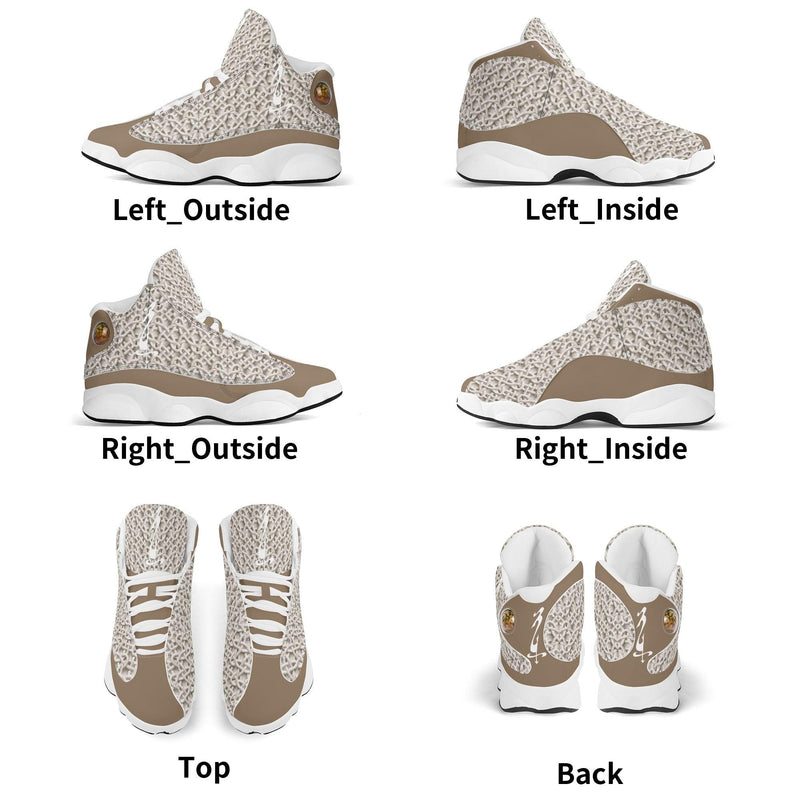 Men's Leather Printed Basketball Shoe