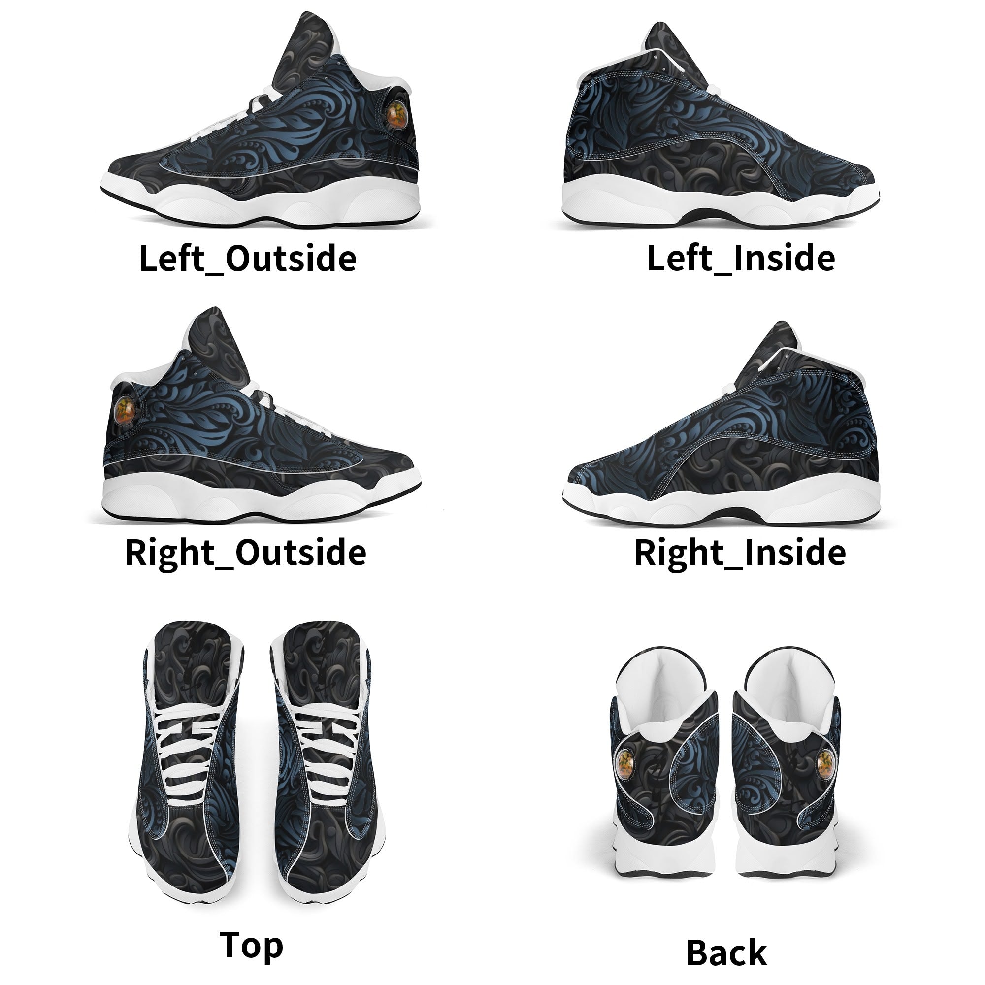 Men's Leather Printed Basketball Shoe