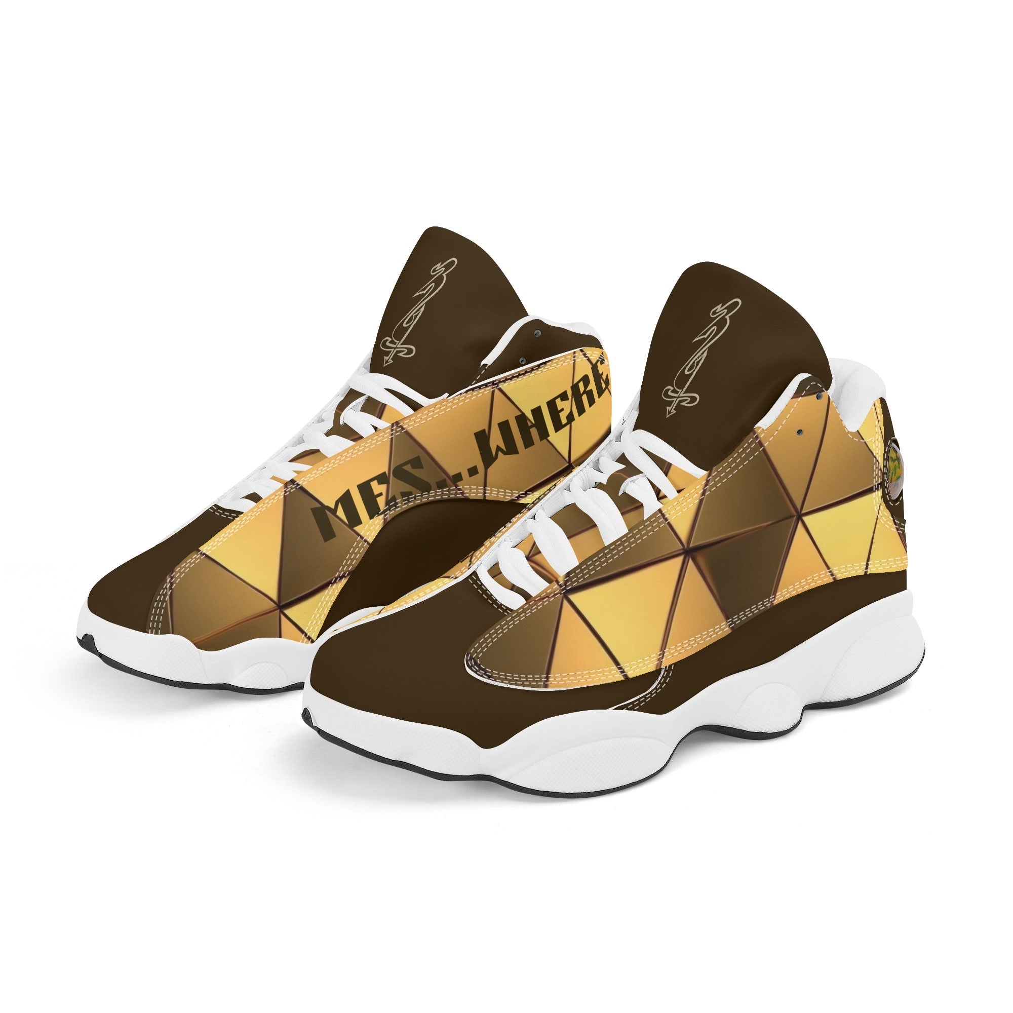 Men's Leather Printed Basketball Shoe