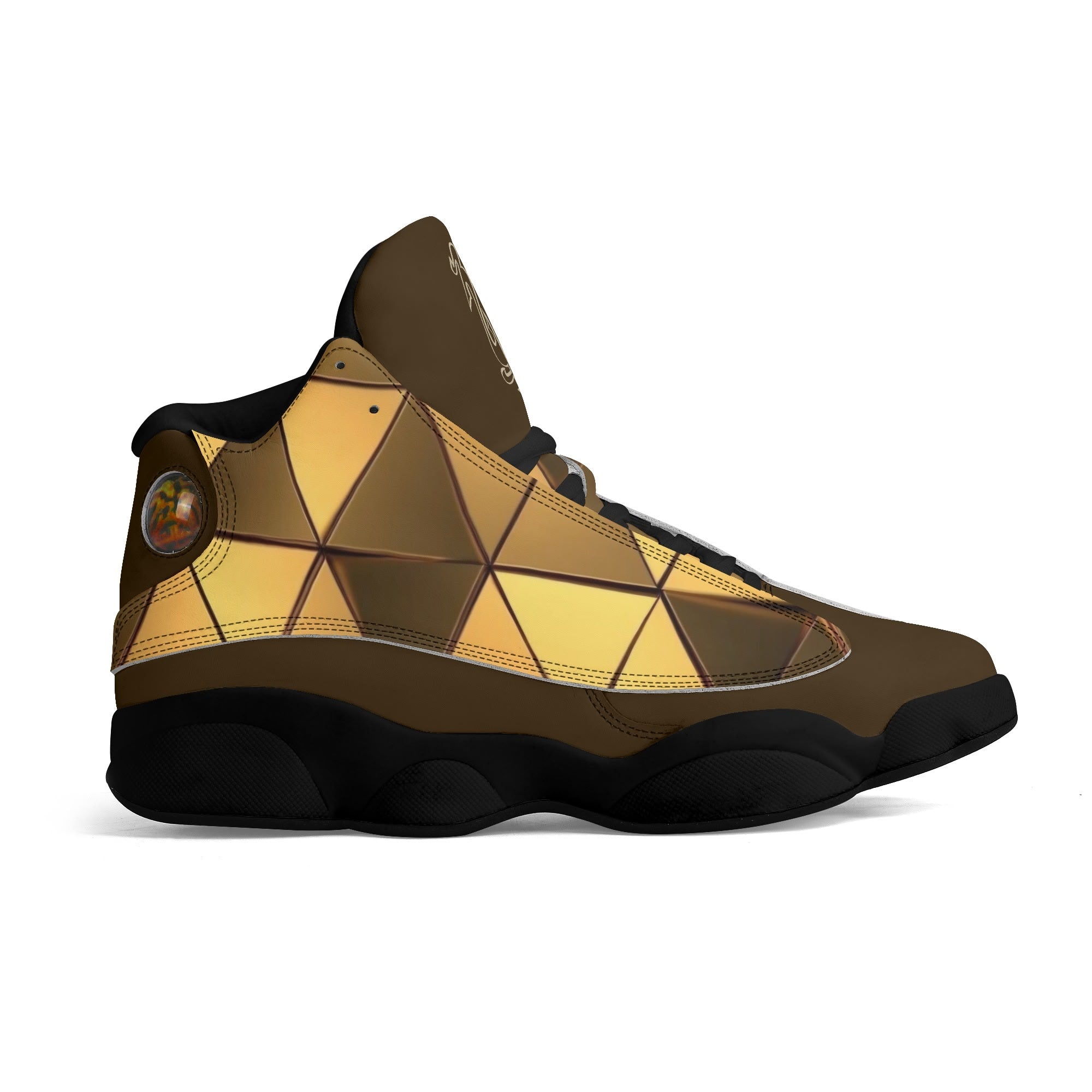 Men's Leather Printed Basketball Shoe