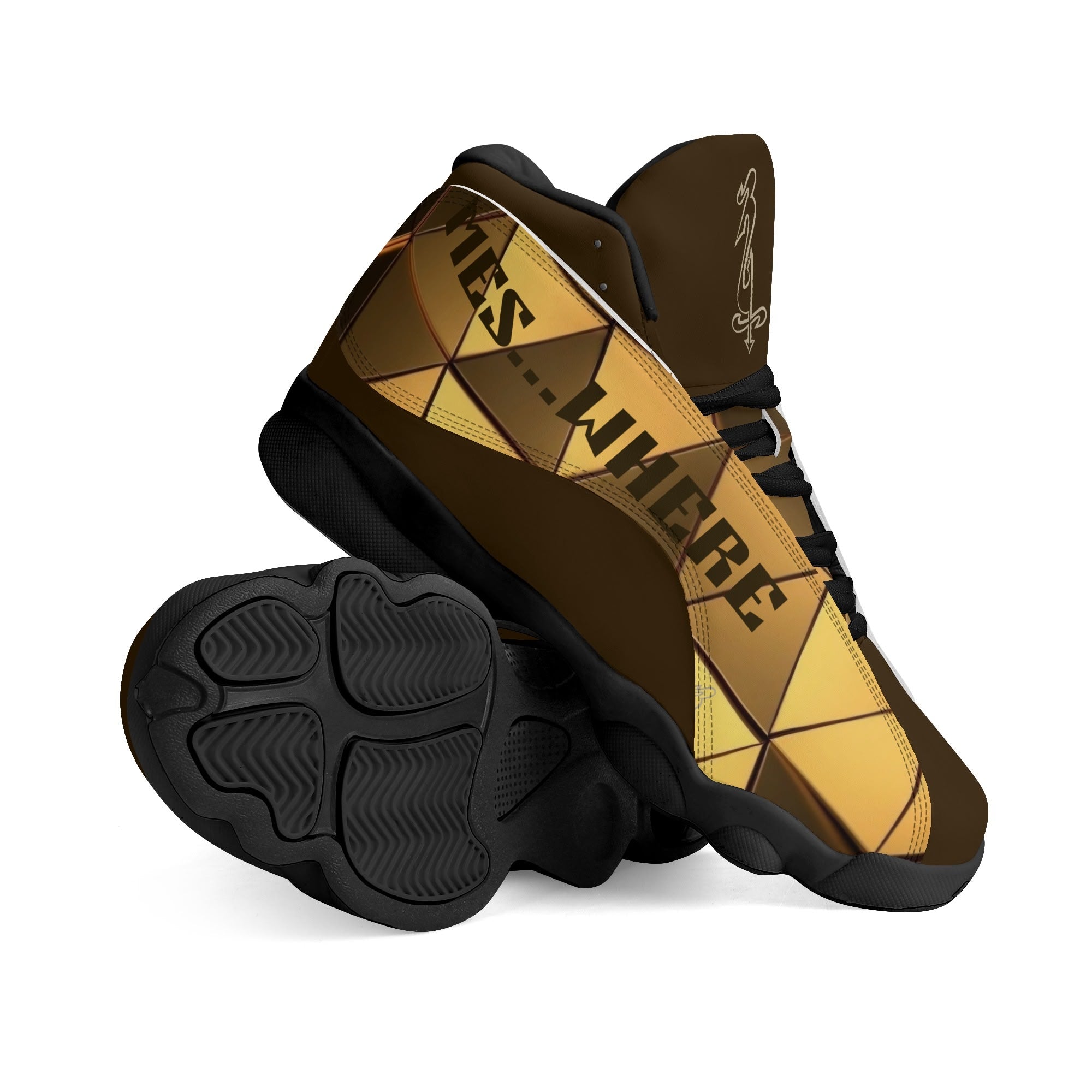 Men's Leather Printed Basketball Shoe