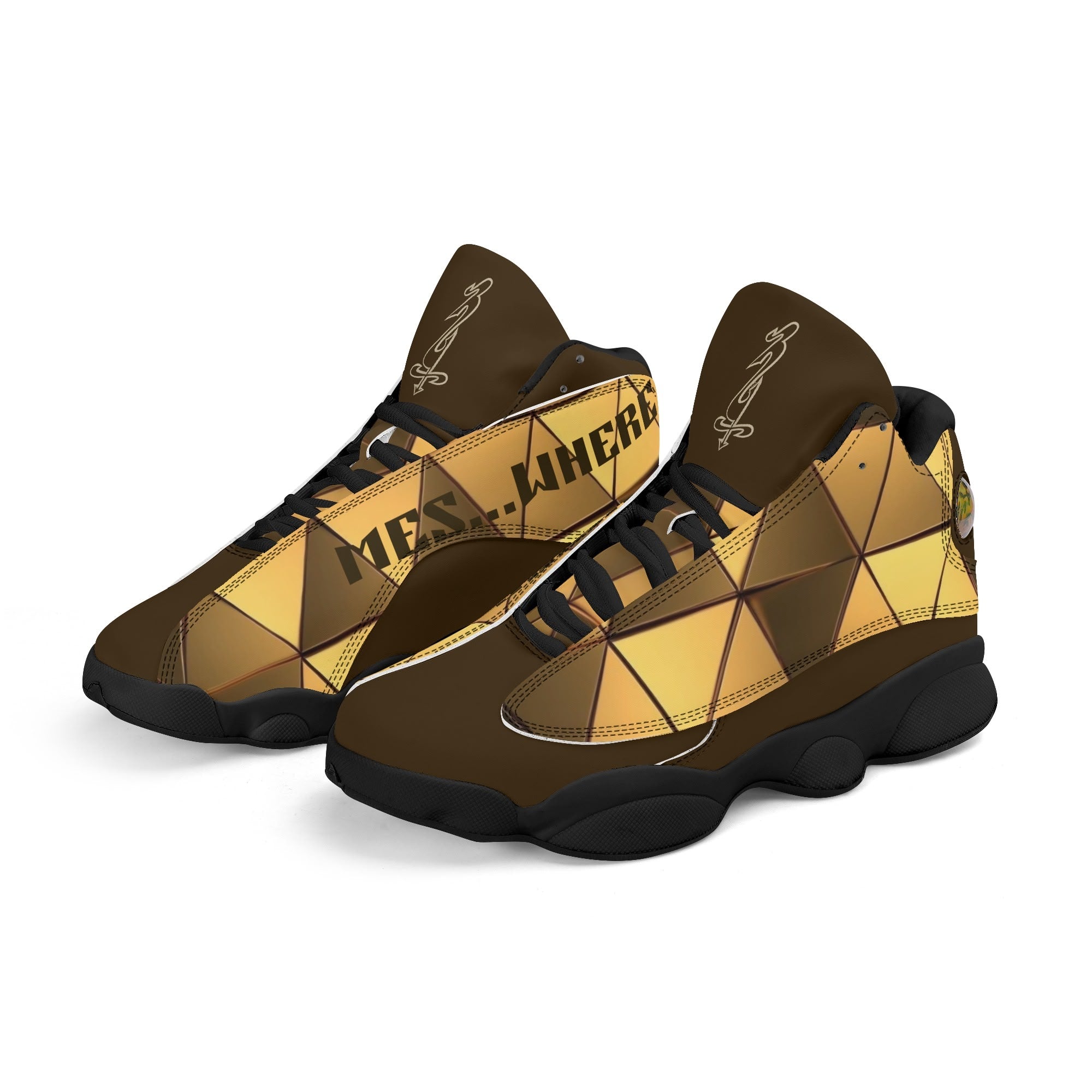 Men's Leather Printed Basketball Shoe
