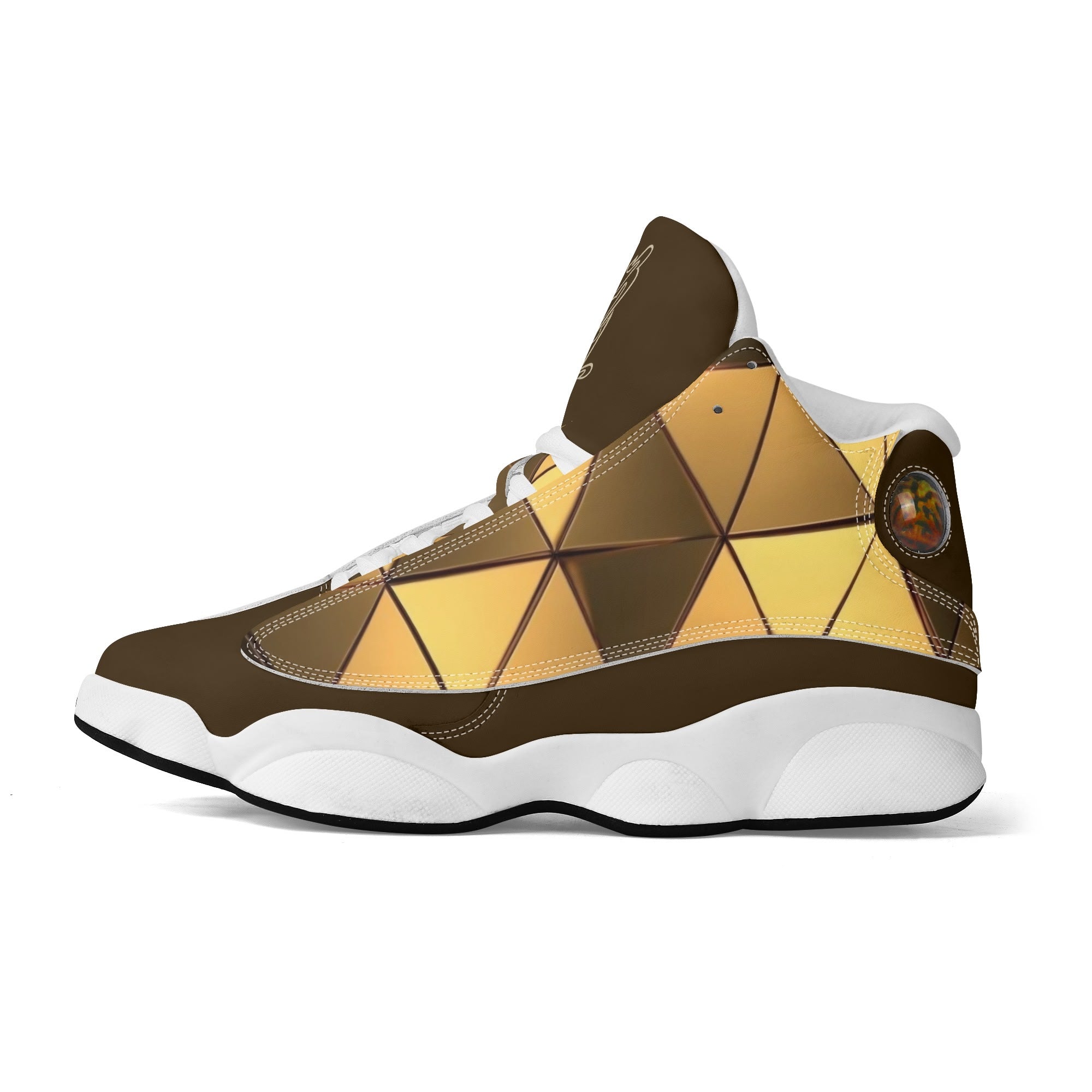Men's Leather Printed Basketball Shoe