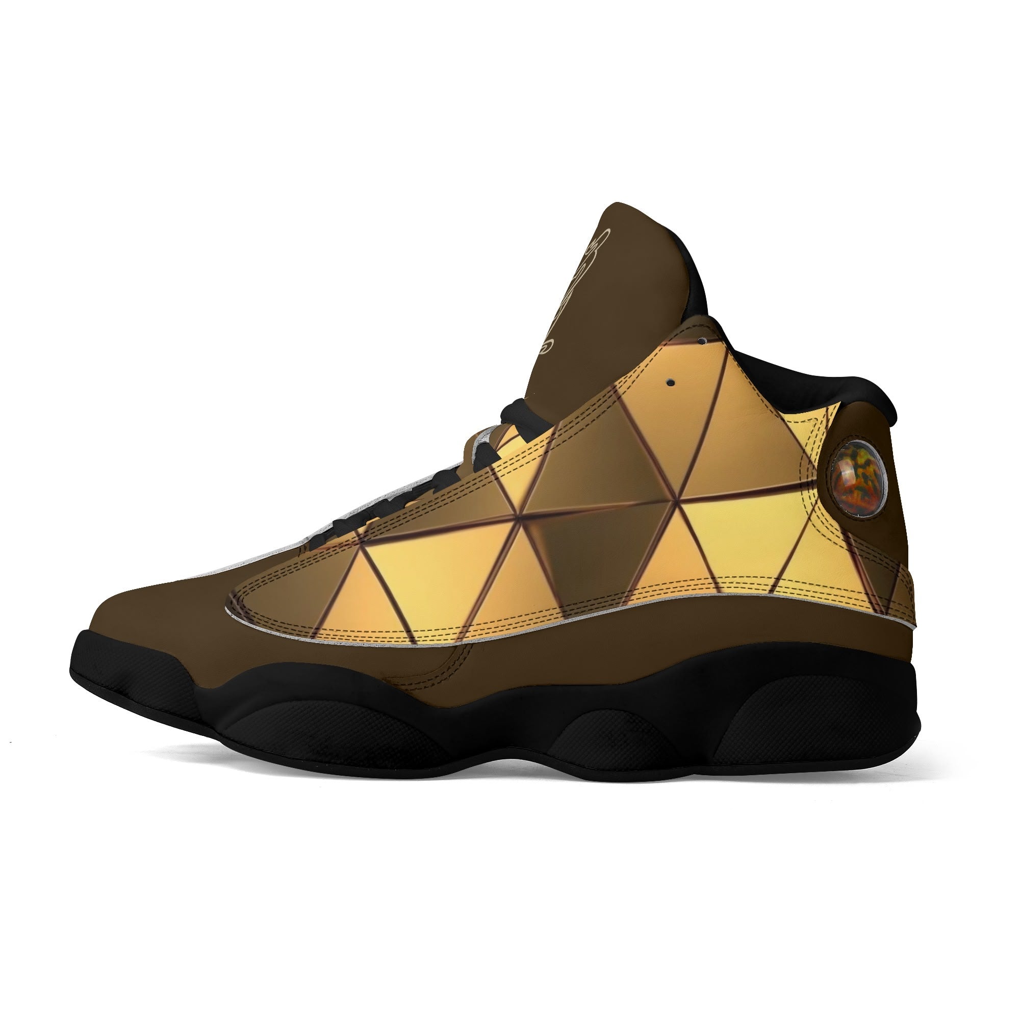 Men's Leather Printed Basketball Shoe