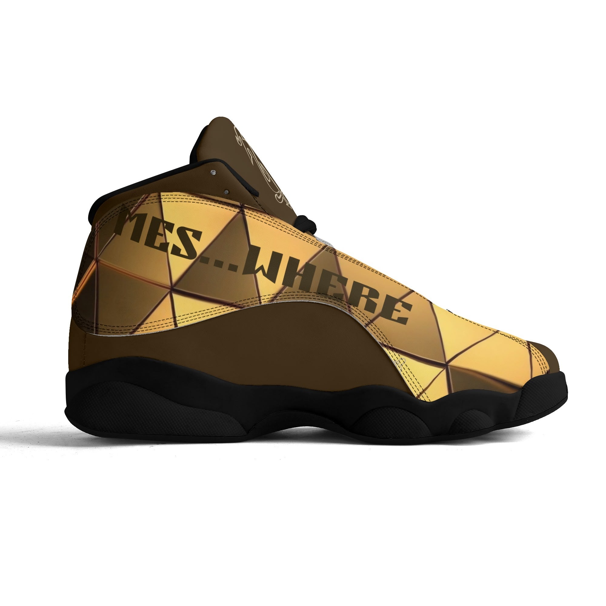 Men's Leather Printed Basketball Shoe
