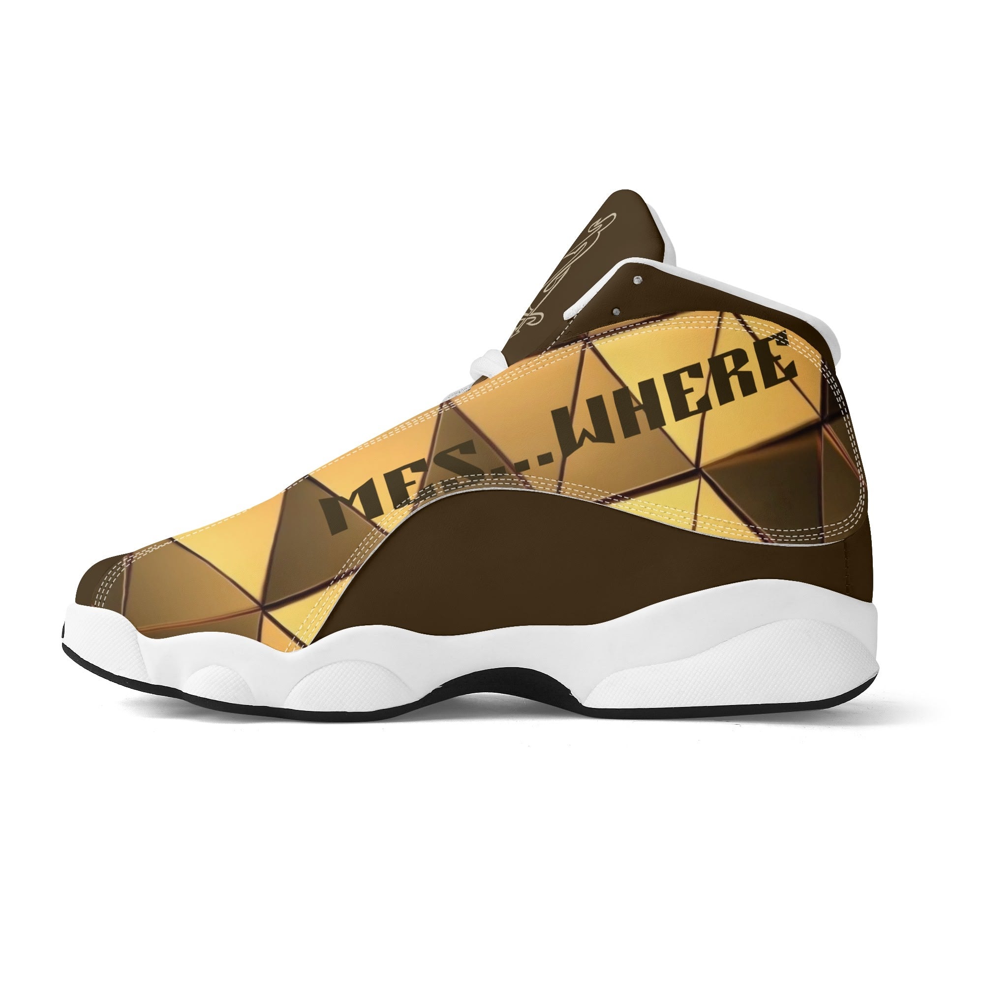 Men's Leather Printed Basketball Shoe