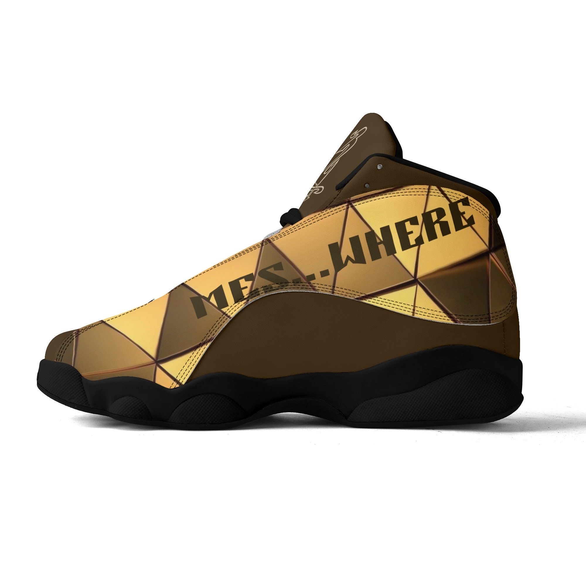 Men's Leather Printed Basketball Shoe