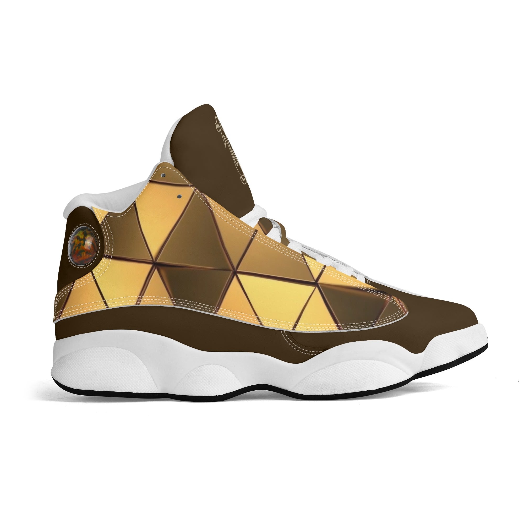 Men's Leather Printed Basketball Shoe