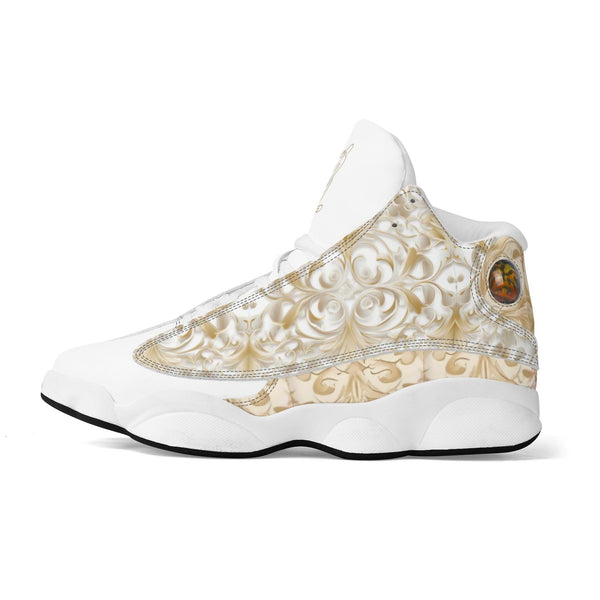 Men's Leather Printed Basketball Shoe