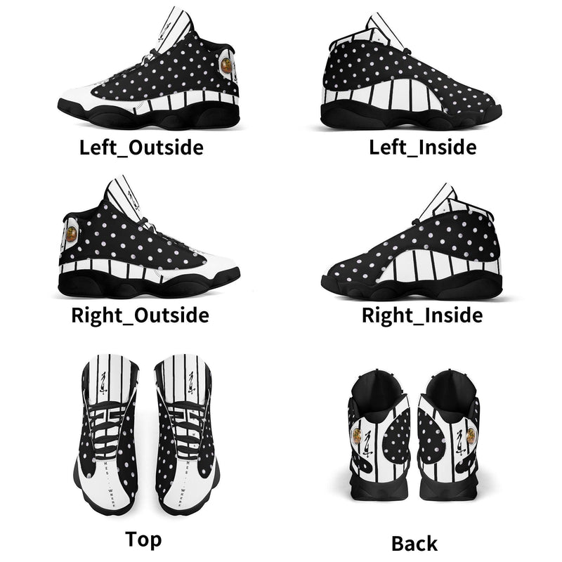 Men's Leather Printed Basketball Shoe