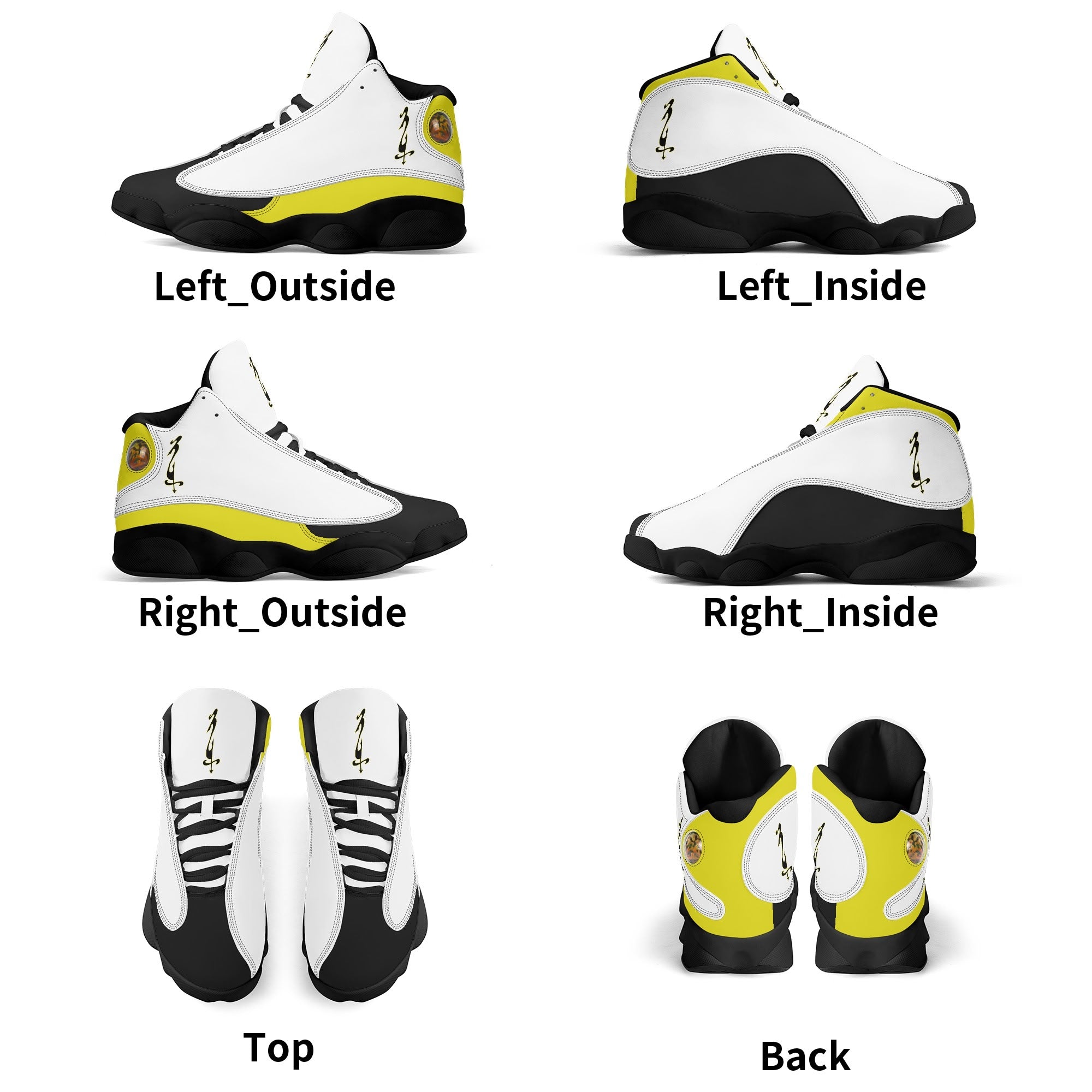 Mens White Black Outsole PU Leather Basketball Shoes - MES...Where