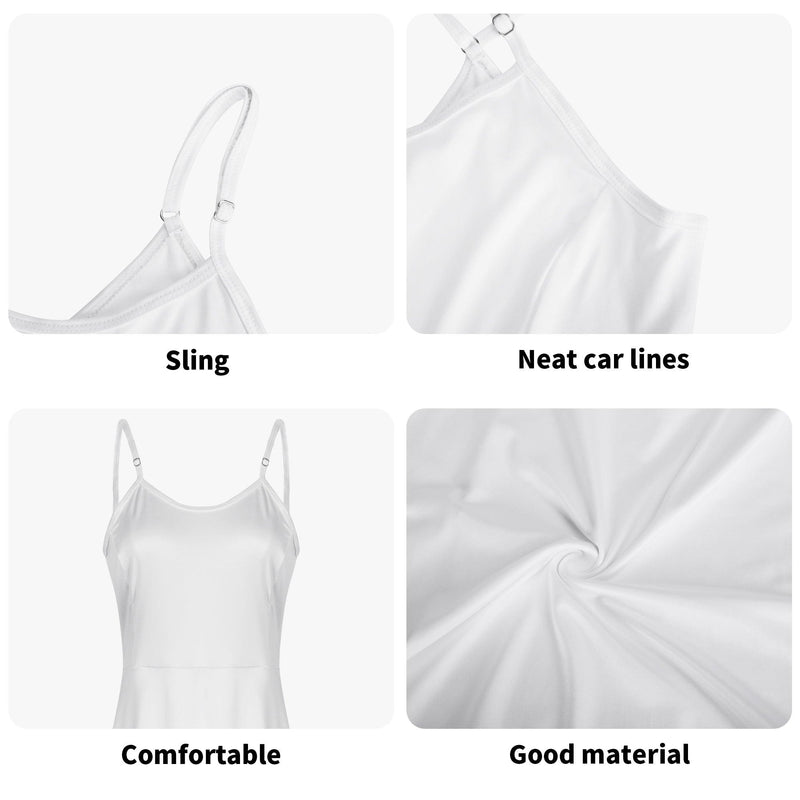 Women's Lounge Sleeveless Adjustable Spaghetti Strap Short Swing Dress