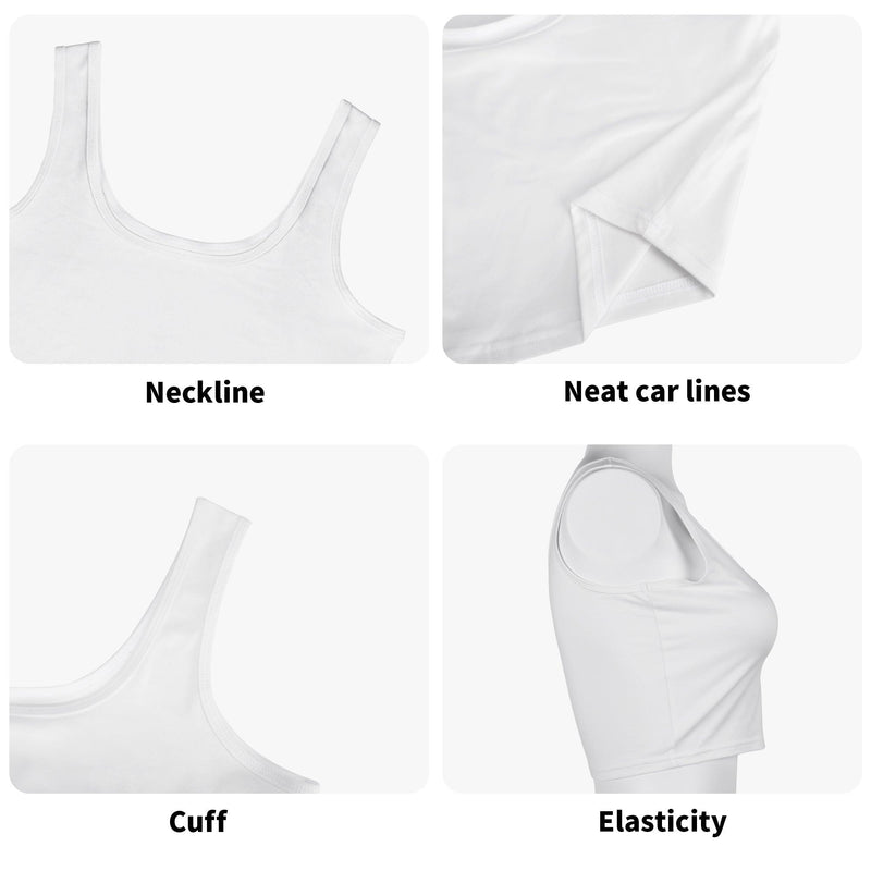 Women's Casual Summer Sleeveless Stretch Crop Tank Top