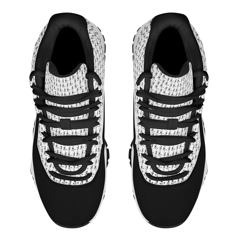 MES...Where (Mirrored Image) ~ Men's High Top Retro Basketball Shoes