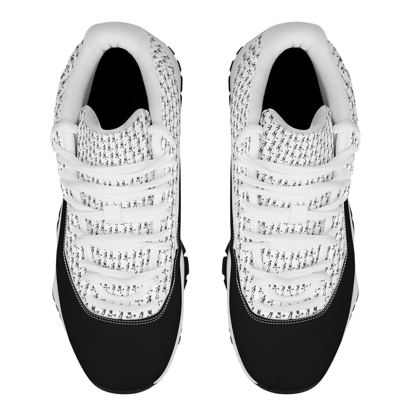 MES...Where (Mirrored Image) ~ Men's High Top Retro Basketball Shoes