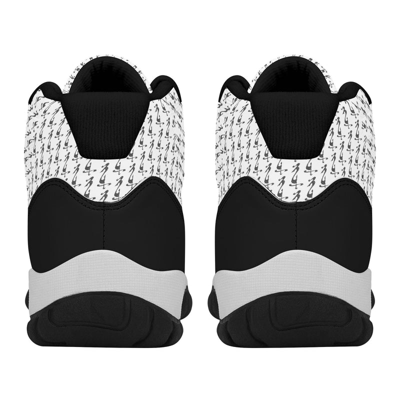 MES...Where (Mirrored Image) ~ Men's High Top Retro Basketball Shoes