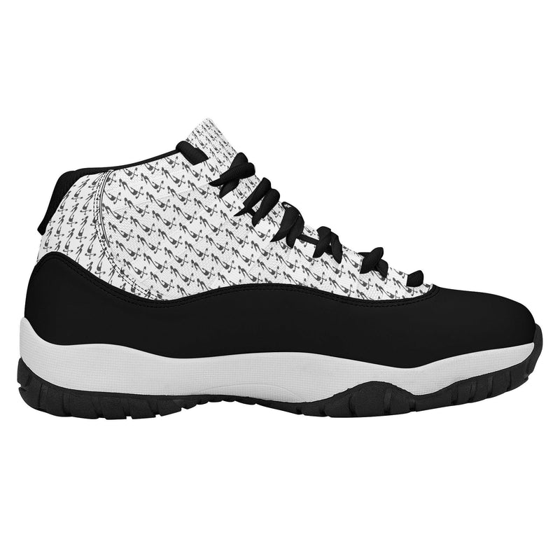 MES...Where (Mirrored Image) ~ Men's High Top Retro Basketball Shoes