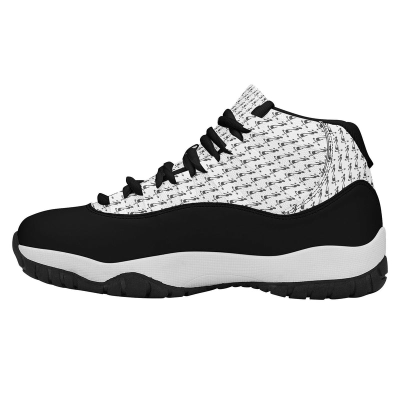 MES...Where (Mirrored Image) ~ Men's High Top Retro Basketball Shoes