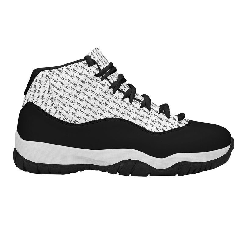 MES...Where (Mirrored Image) ~ Men's High Top Retro Basketball Shoes