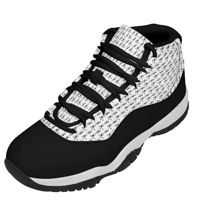 MES...Where (Mirrored Image) ~ Men's High Top Retro Basketball Shoes