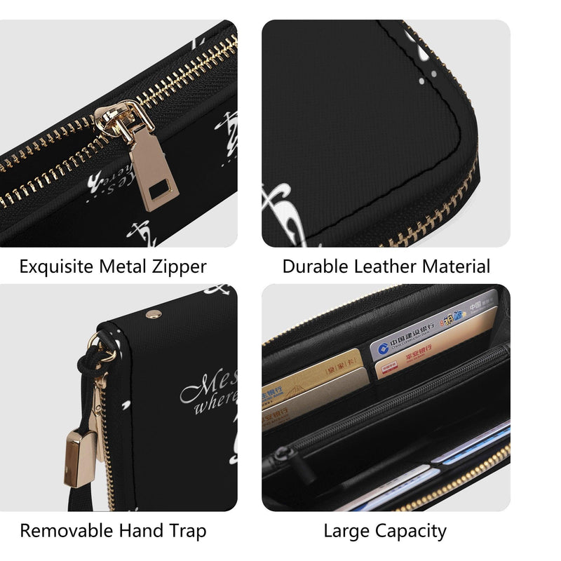 Clutch Leather Zipper Wallet