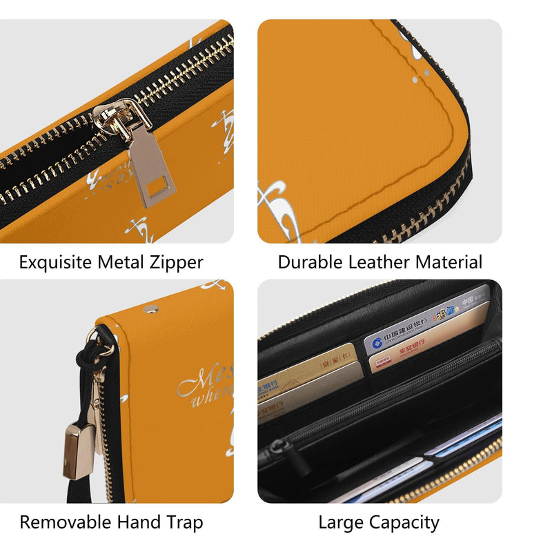 Clutch Leather Zipper Wallet
