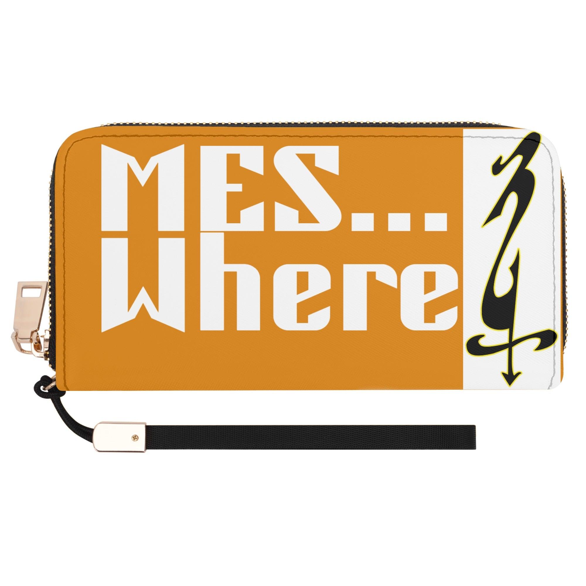Clutch Leather Zipper Wallet - MES...Where